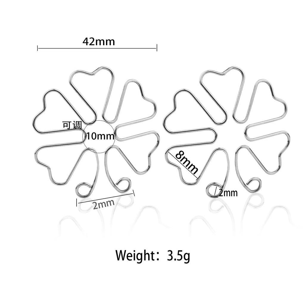 Technical specification image showing 42mm outer diameter and 10mm adjustable inner opening.