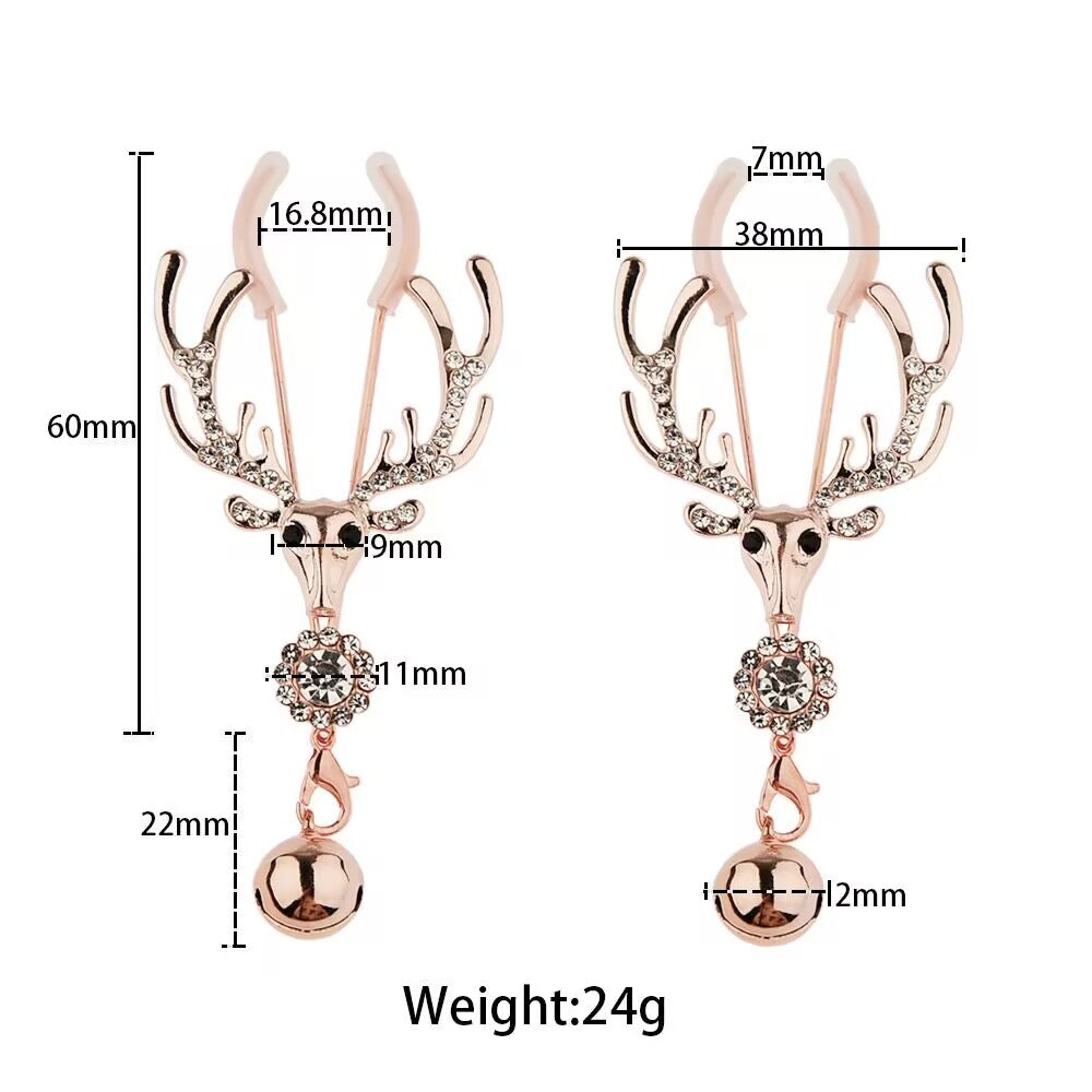 Dimension guide showing the 60mm length and adjustable 7mm to 16.8mm width of the body jewelry.
