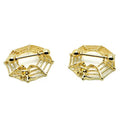 A pair of gold-toned spider web nipple jewelry for alternative fashion styling